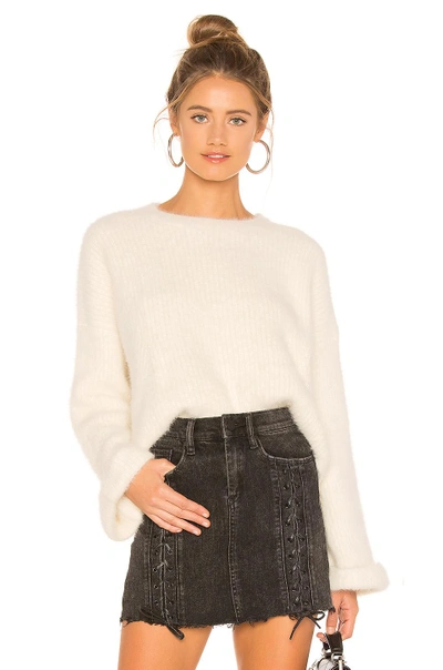 Shop About Us Jessie Fuzzy Jumper In Cream