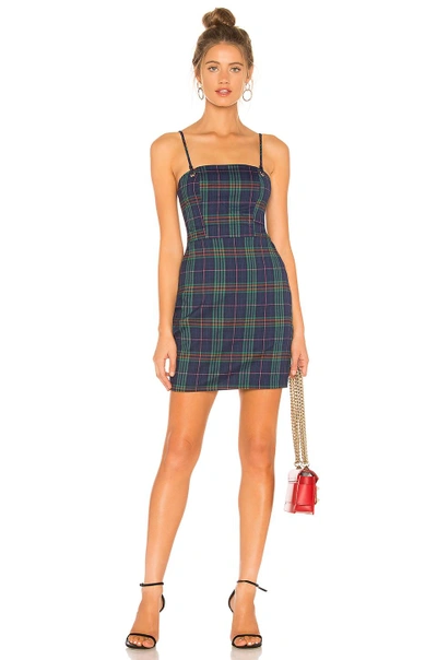 Shop About Us Allison Mini Dress In Multi. In Navy Plaid