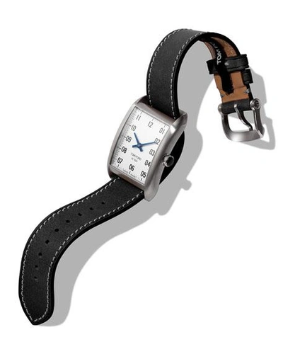 Shop Tom Ford Men's 40x27 Calf-leather Medium Watch, White/black