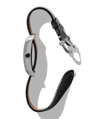 Shop Tom Ford Men's 40x27 Calf-leather Medium Watch, White/black