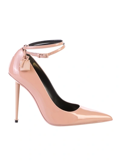 Shop Tom Ford Pink Pointed Toe Pumps In Beige