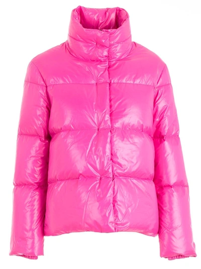 Shop Duvetica Alane Piumino Collo Anello Scatola In Rosa Fluo