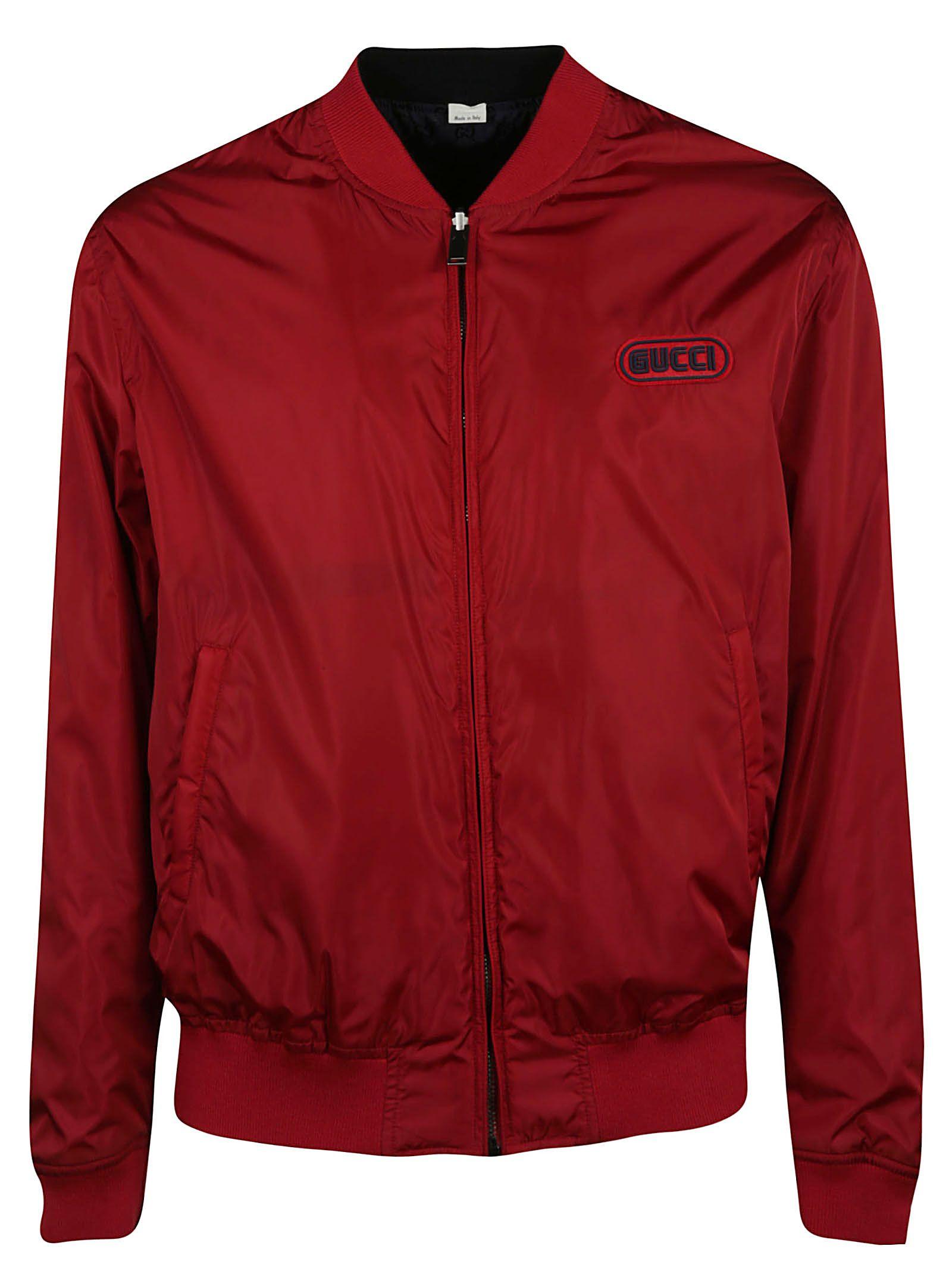 gucci bomber jacket red