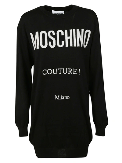 Shop Moschino Couture! Sweater Dress In Black