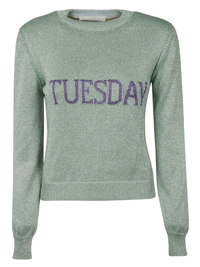 Shop Alberta Ferretti Tuesday Knit Jumper In Grey