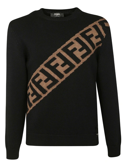 Shop Fendi Monogram Knitted Sweater