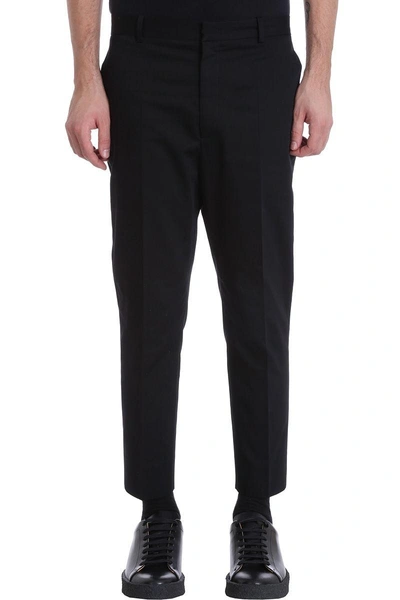 Shop Jil Sander Black Cotton Pants