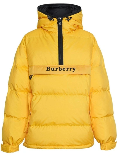 Shop Burberry Down-filled Anorak With Detachable Mittens - Yellow