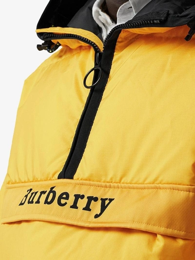 Shop Burberry Down-filled Anorak With Detachable Mittens - Yellow