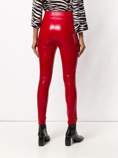 Shop Iro Skinny Trousers - Red