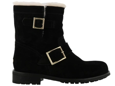 Shop Jimmy Choo Youth Boots In Black