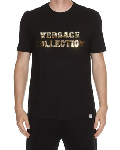 Shop Versace Collection Printed Logo T In Black