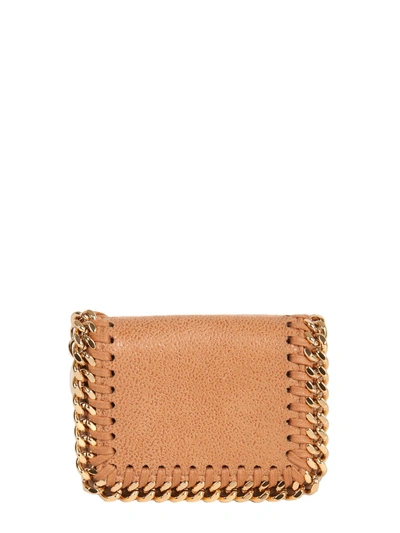 Shop Stella Mccartney Falabella Mini Wallet In Marrone