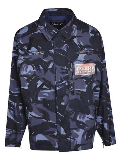 Shop Martine Rose Rage Camouflage Print Jacket In Blu