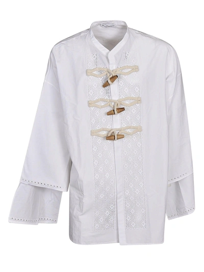 Shop Jw Anderson J.w. Anderson Kimono Style Shirt In Bianco