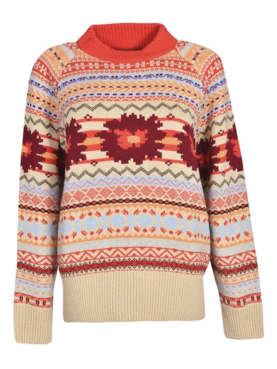 Shop Sacai Open Back Sweater In Multicolor