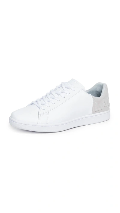 Lacoste Carnaby Evo 318 6 Sneakers In White/light Grey | ModeSens