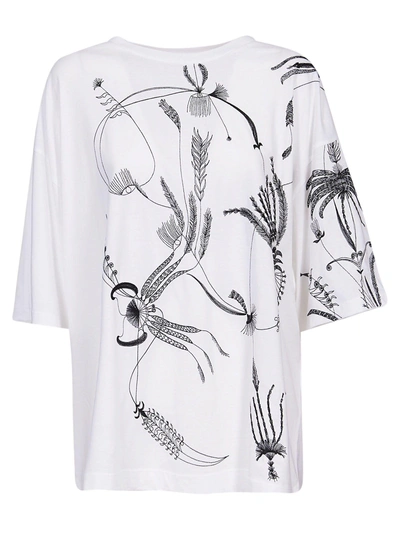Shop Dries Van Noten Floral Embroidered T-shirt In White