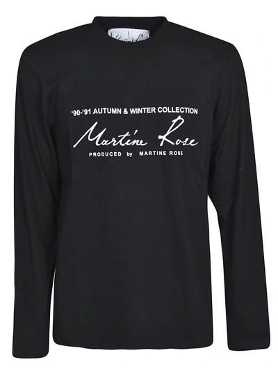 Shop Martine Rose Logo Sweatshirt In Nero