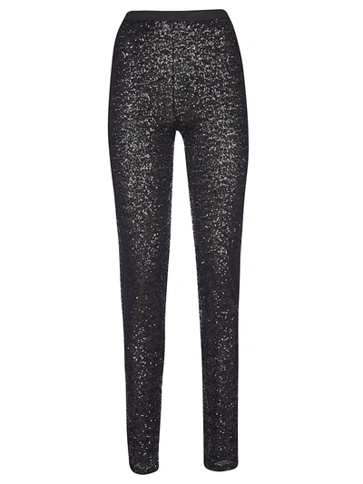 Shop Gianluca Capannolo Sequin Leggings In Black