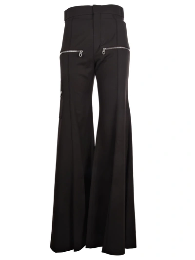 Shop Chloé Super Flared Trousers In Ultimate Black