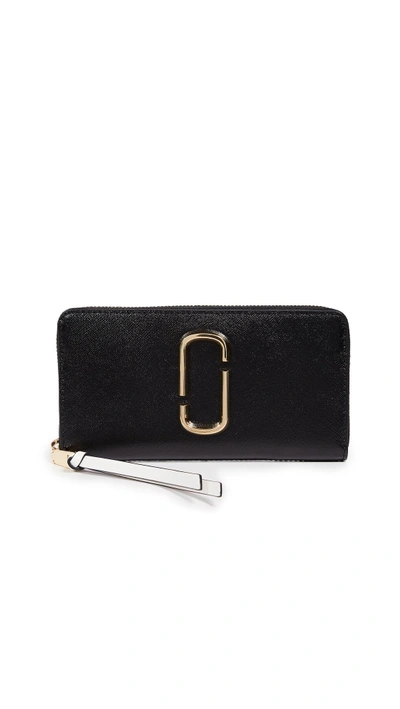 Shop Marc Jacobs Snapshot Standard Continental Wallet In Black Multi