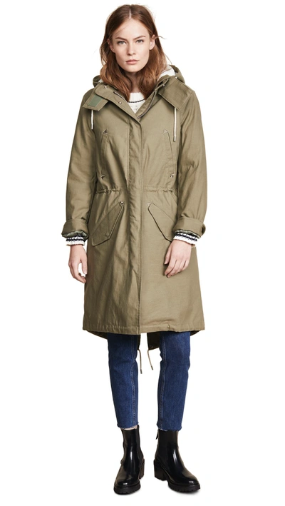 Shop Rag & Bone Penelope Parka In Light Green