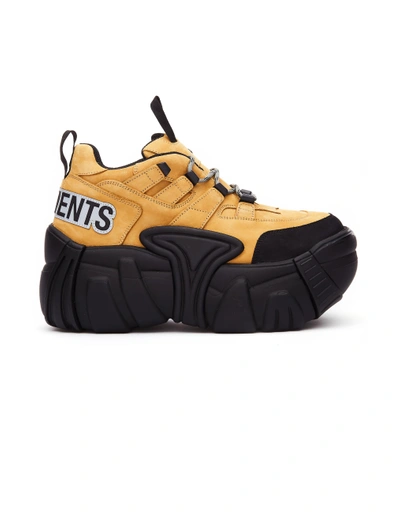 Shop Vetements Swear Platform Sneakers In White