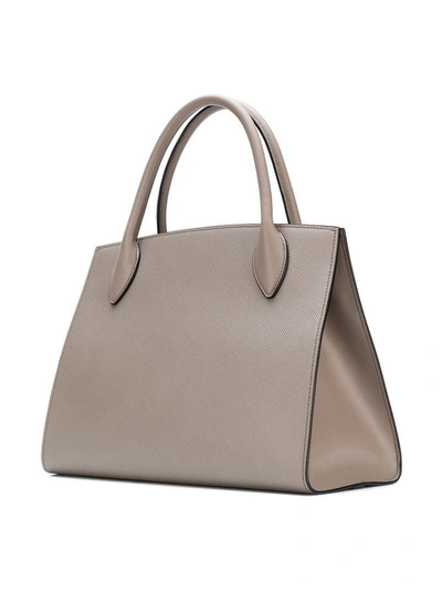 Shop Prada Paradigme Tote Bag In Grey