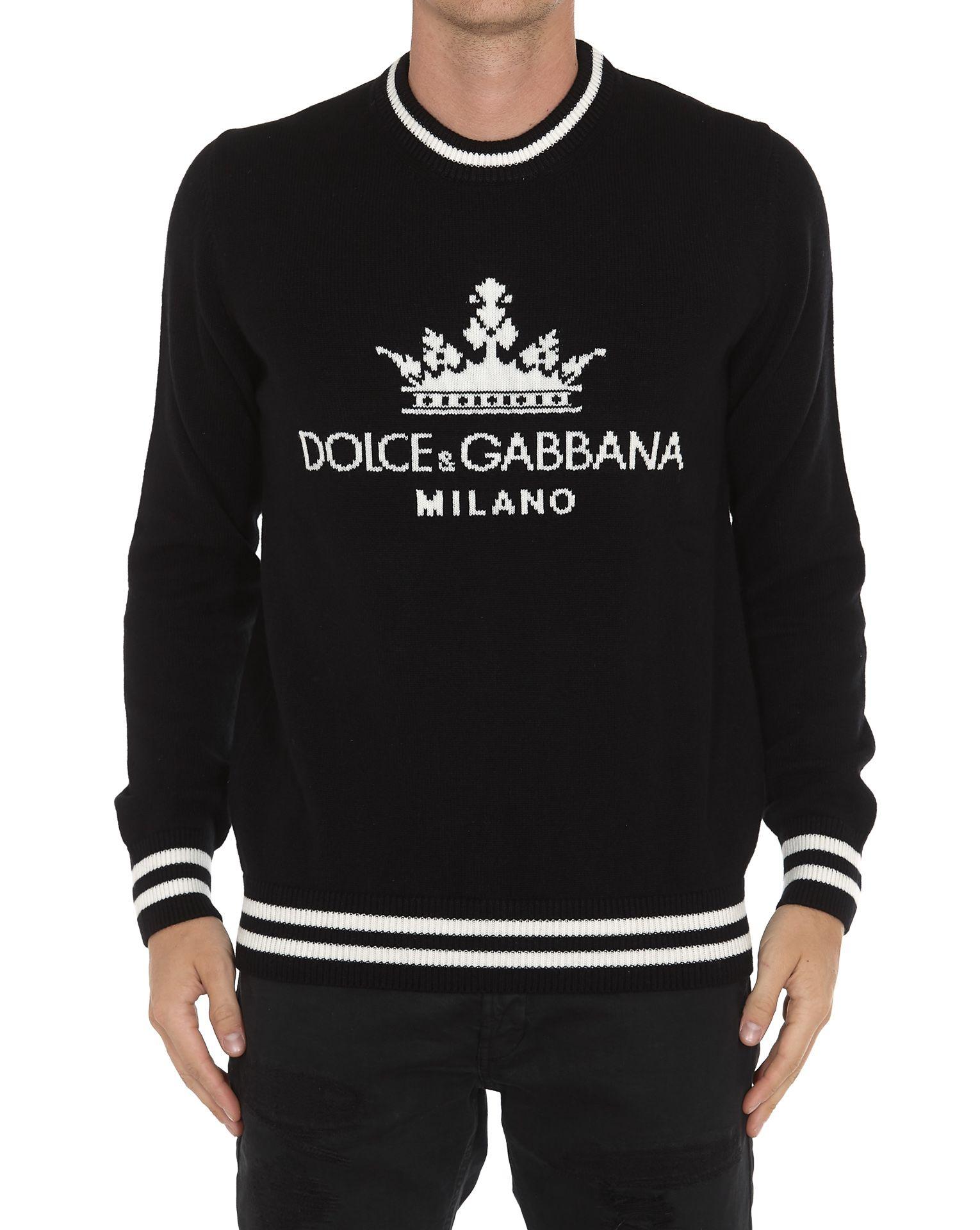 dolce and gabbana milano logo crew sweatshirt,yasserchemicals.com