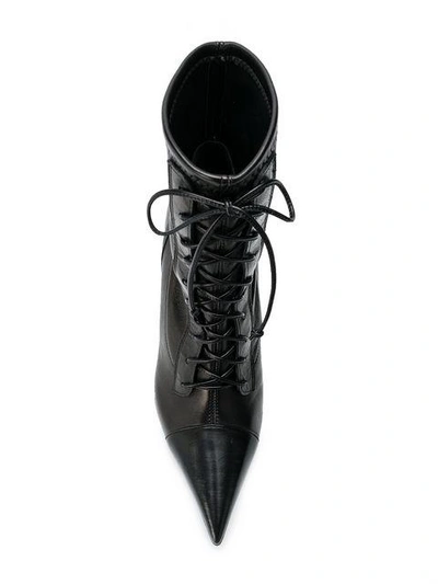 Shop Casadei Lace-up Ankle Boots - Black