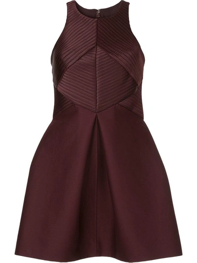 Shop Halston Heritage Structured Cocktail Dress In Red