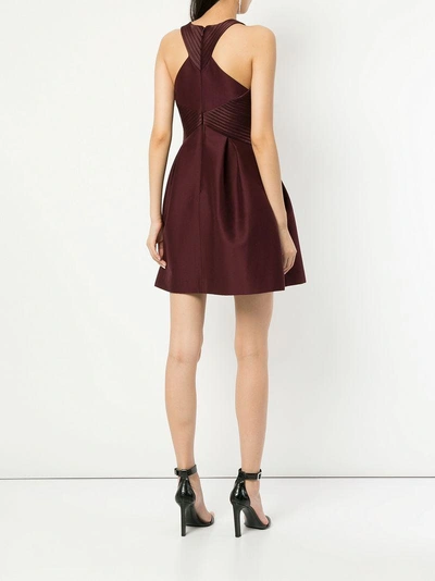 Shop Halston Heritage Structured Cocktail Dress In Red