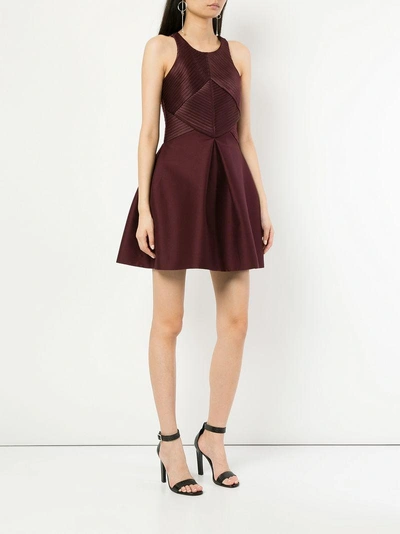 Shop Halston Heritage Structured Cocktail Dress In Red