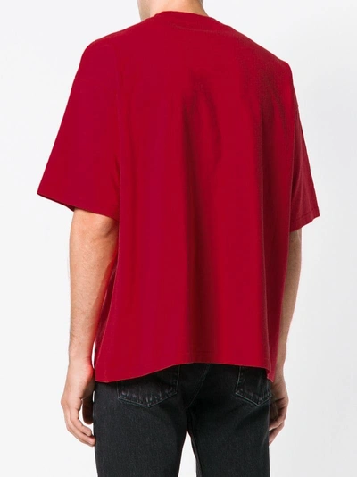 Shop Balenciaga Embroidered Logo T In Red
