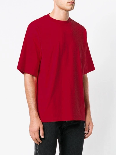Shop Balenciaga Embroidered Logo T In Red