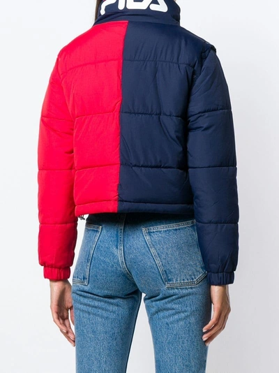 Shop Fila Padded Puff Jacket - Blue