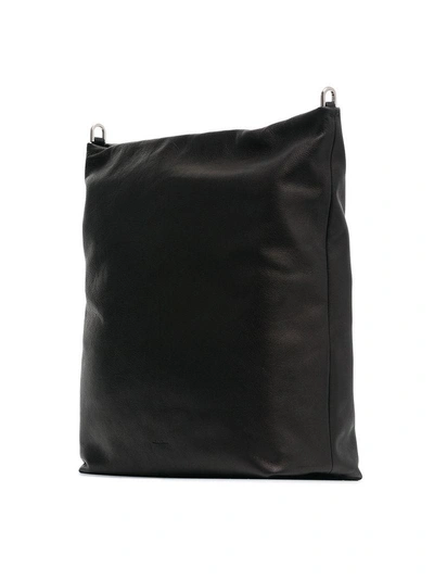 Shop Rick Owens Leather Mail Shoulder Bag In Black