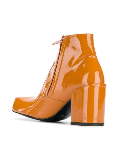 Shop Aalto Side Zip Ankle Boots - Orange