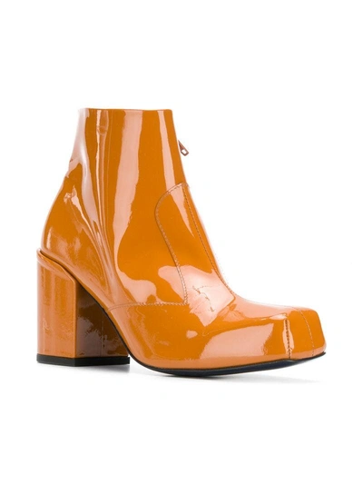 Shop Aalto Side Zip Ankle Boots - Orange