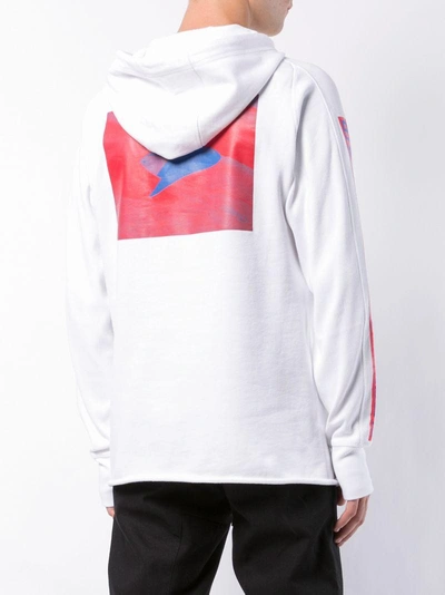 Shop Abasi Rosborough Logo Print Hoodie - White