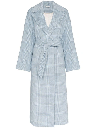 Shop Ganni Woodside Belted Coat - Blue