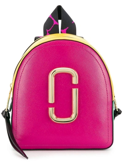 Shop Marc Jacobs Colourblock Backpack In Pink