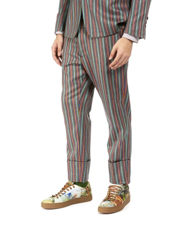 Shop Vivienne Westwood James Bond Trousers Fancy Stripes In Multicolor Stripes