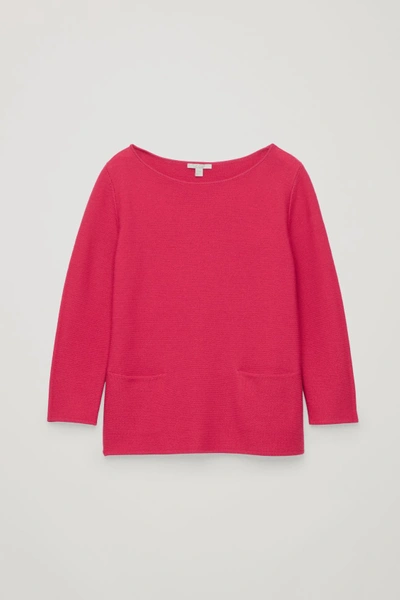 Shop Cos A-line Knit Jumper In Pink