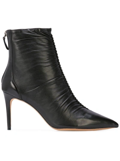 Shop Alexandre Birman Ruched Detail Boots - Black