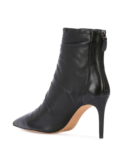 Shop Alexandre Birman Ruched Detail Boots - Black