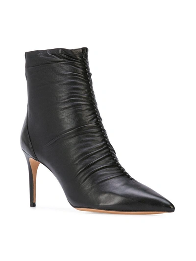 Shop Alexandre Birman Ruched Detail Boots - Black