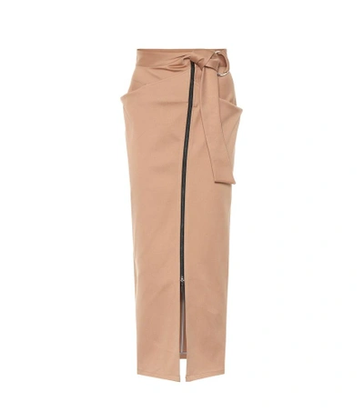 Shop Maticevski Monument Stretch Cotton Skirt In Beige