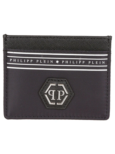 Shop Philipp Plein Logo Patch Card Holder In Black Black